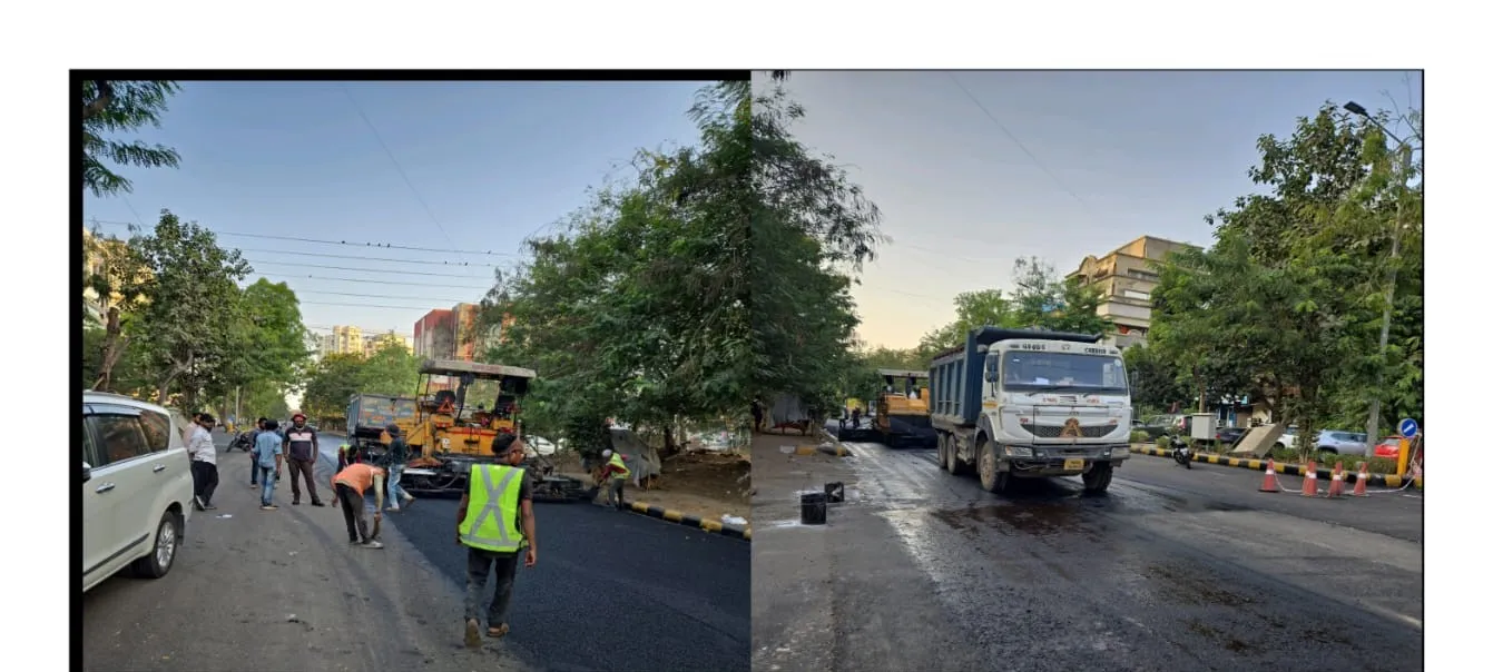 Aajchi Navi Mumbai | डांबरीकरणाच्या दर्जाबाबत प्रश्नचिन्ह